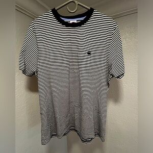 Brooks Brothers 1818 Striped Peached Cotton T-shirt | L